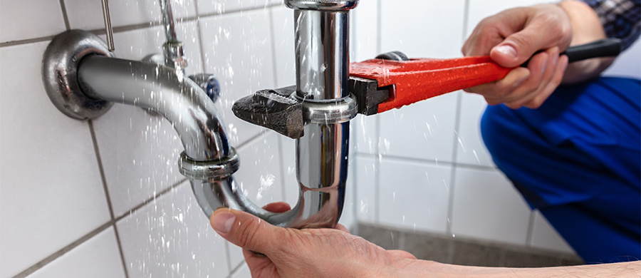 Man fixing the plumbing